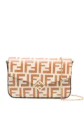FENDI FF Diamonds flap crossbody bag - Neutrals