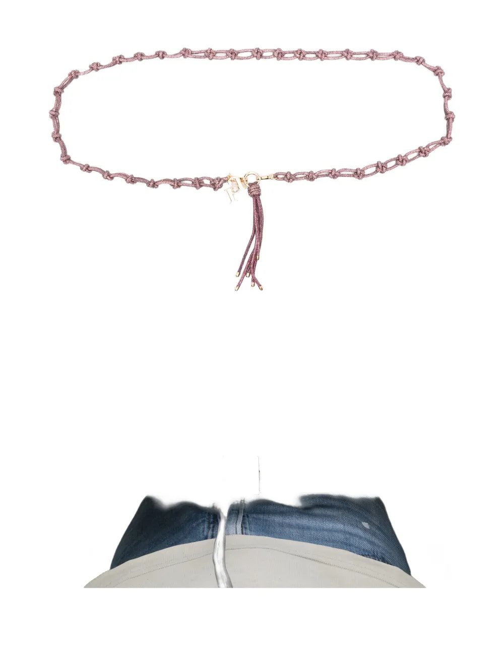 Rosantica Hello Lumem Knotted-tassel Bag Strap In Pink