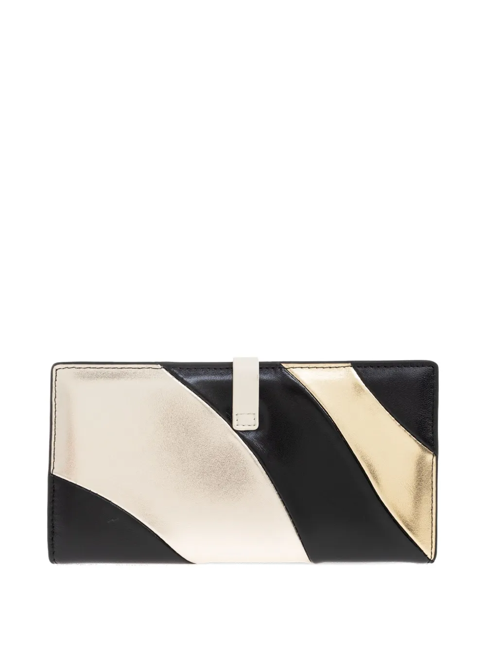 Kurt Geiger London Leren portemonnee met diagonale streep Zwart