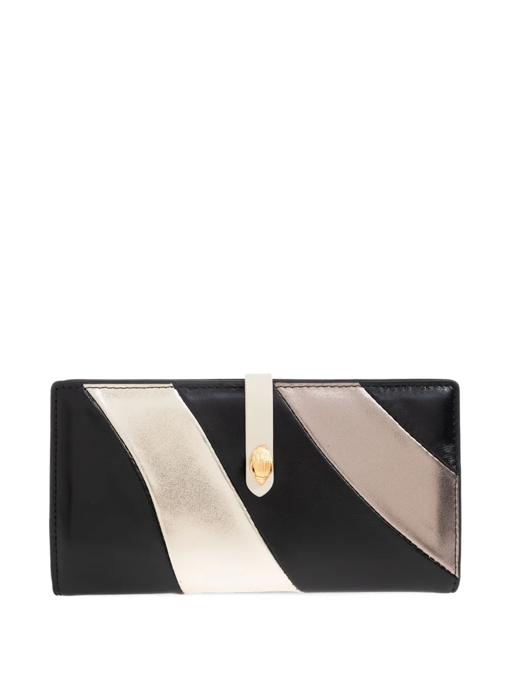 Kurt Geiger London Leren portemonnee met diagonale streep Zwart