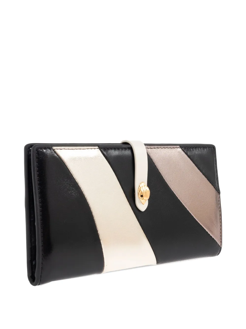 Kurt Geiger London Leren portemonnee met diagonale streep - Zwart
