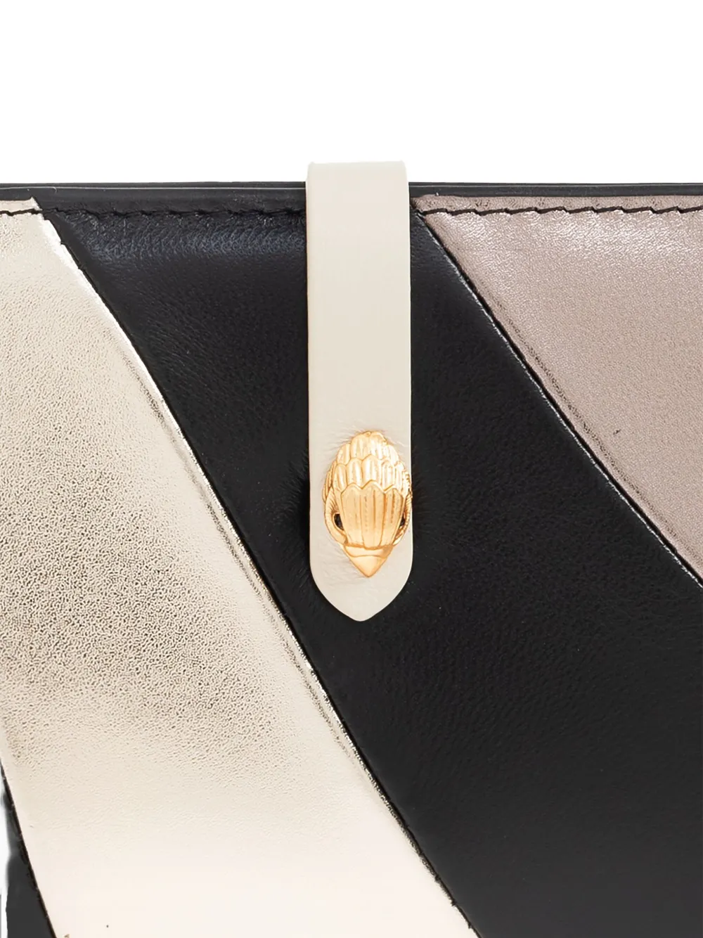 Kurt Geiger London Leren portemonnee met diagonale streep Zwart