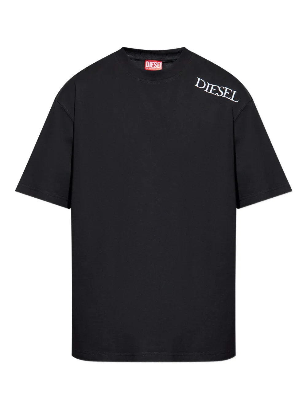 Diesel T-shirt met geborduurd logo Zwart