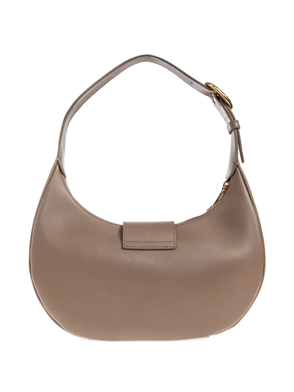 Kurt Geiger Chelsea Crystal-embellished Crescent Shoulder Bag In Brown