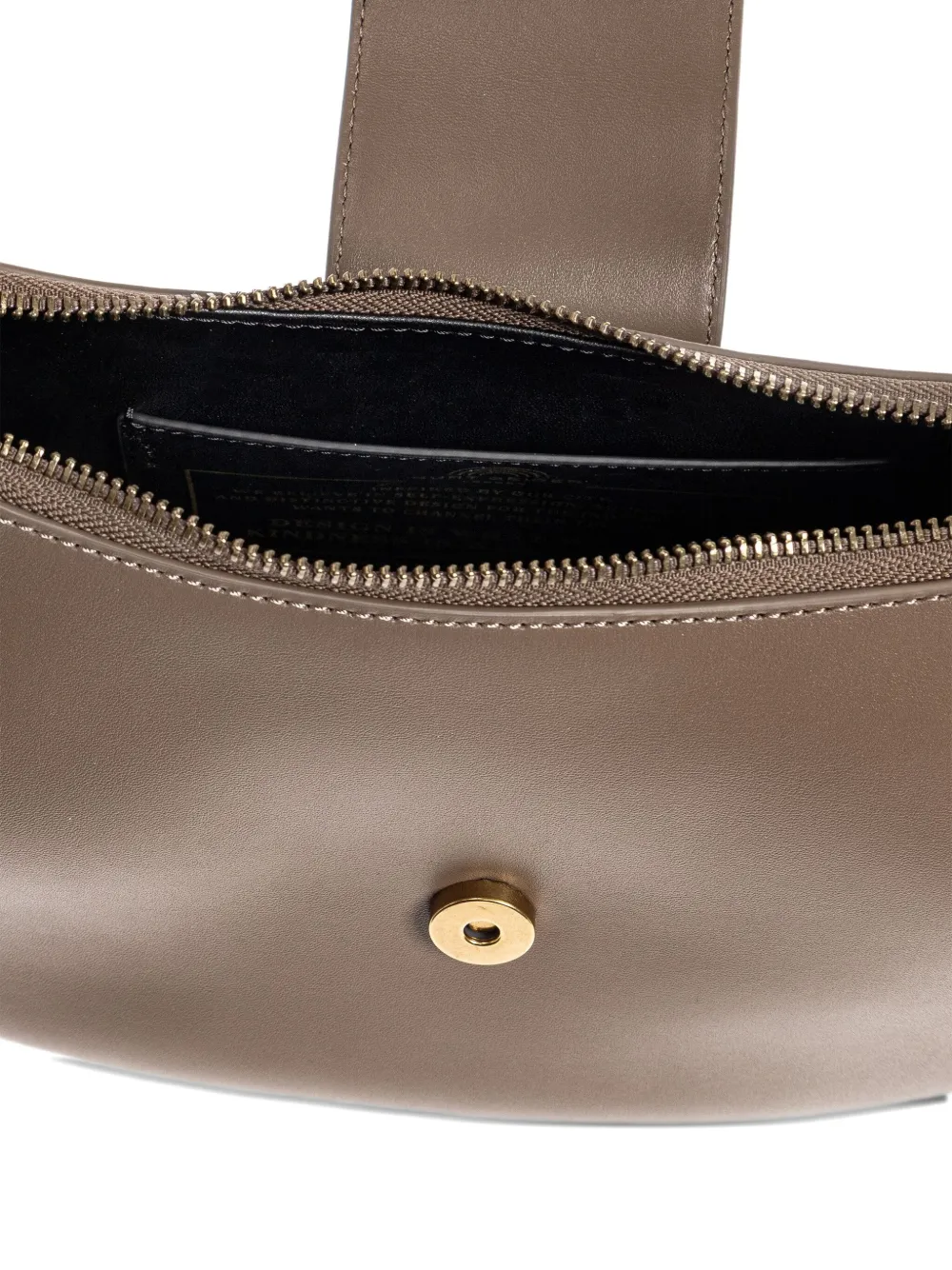Kurt Geiger Chelsea Crystal-embellished Crescent Shoulder Bag In Brown