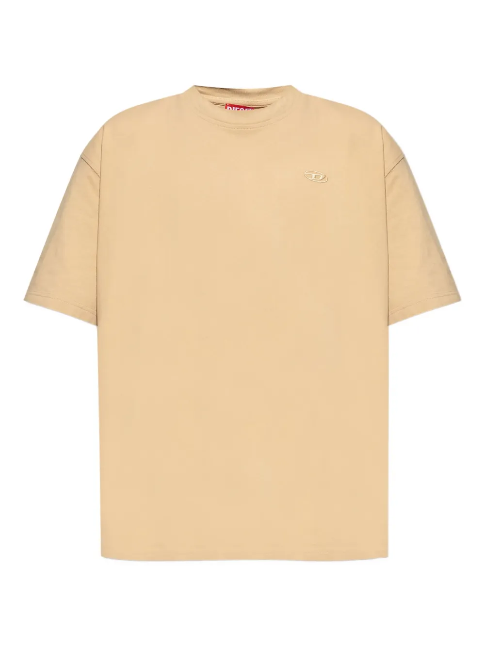 Diesel T-shirt met geborduurd logo Beige