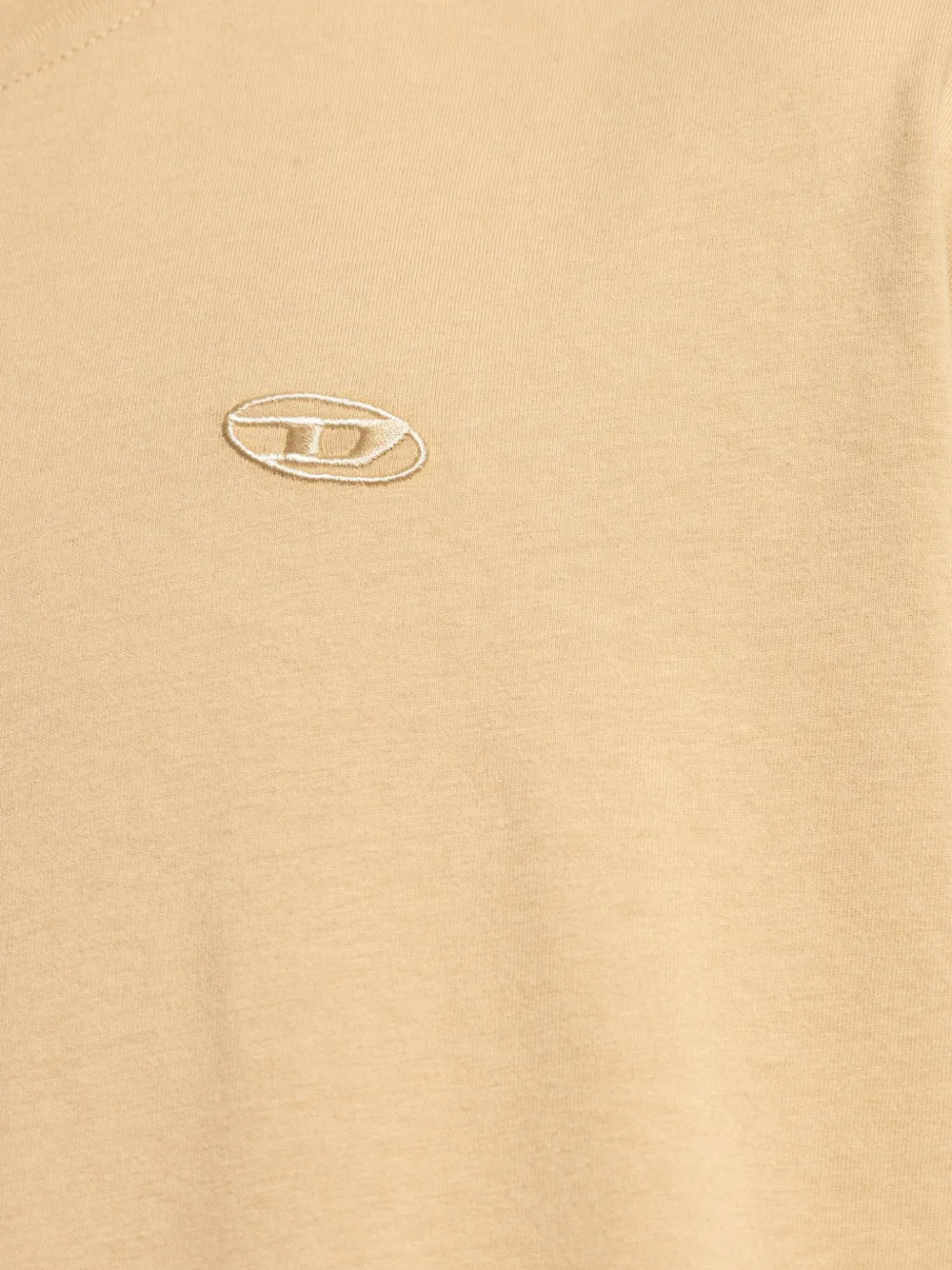 Diesel T-shirt met geborduurd logo Beige