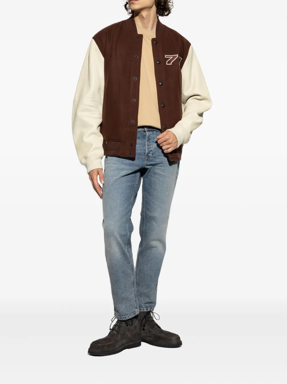 Diesel embroidered-logo T-shirt - Beige