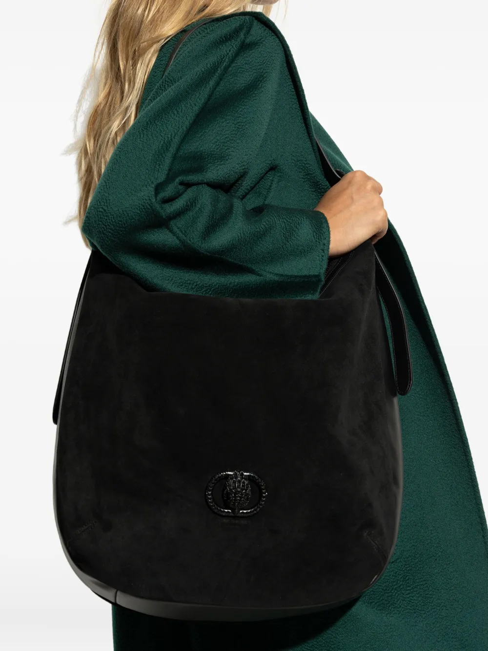 Kurt Geiger London Chelsea verfraaide suède shopper - Zwart