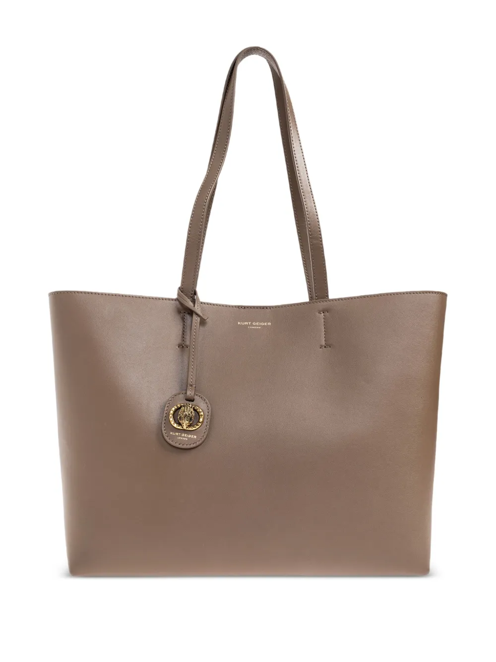 Kurt Geiger London Chelsea shopper met logoplakkaat Bruin