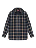 Diesel S-Dewny-Hood-Ajfi hooded checked shirt - Black
