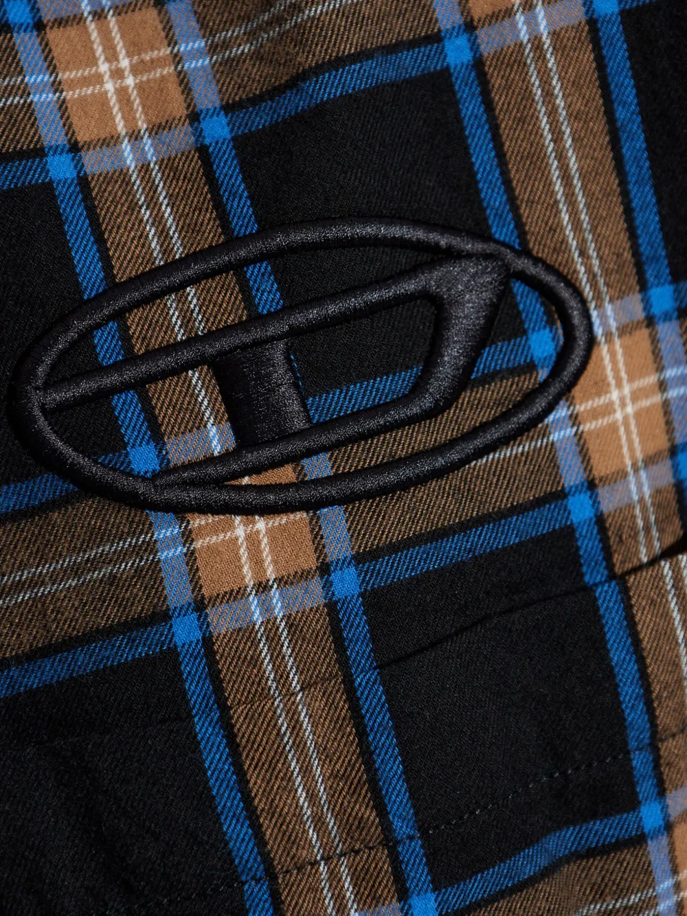 Diesel S-dewny-hood-ajfi Hooded Checked Shirt In Multi
