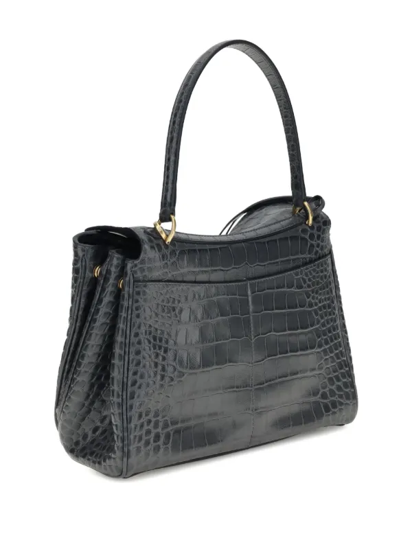 Balenciaga ロデオ クロコエンボス ショルダーバッグ S