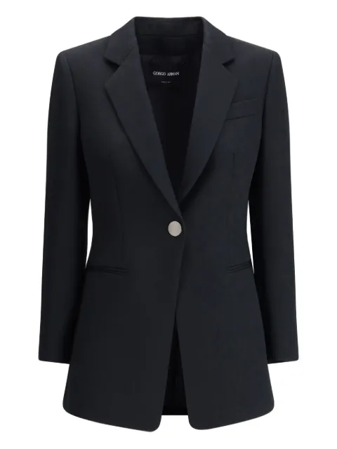 Giorgio Armani Blazer de seda com abotoamento simples
