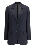 Brunello Cucinelli two-button belted jacket - Blue