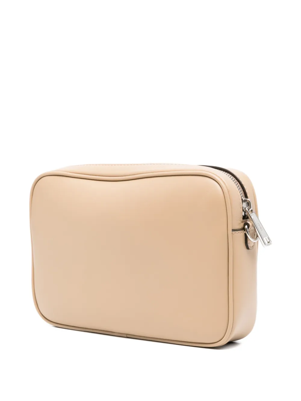 FENDI monogram-panel leather messenger bag Beige