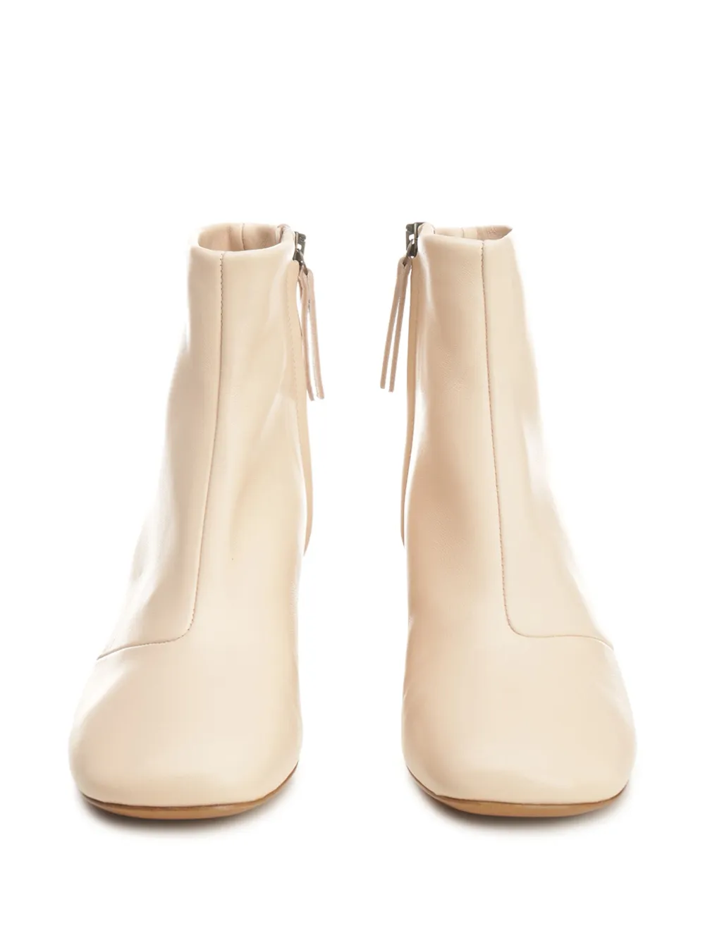 Forte leather wood-heel boots Neutrals