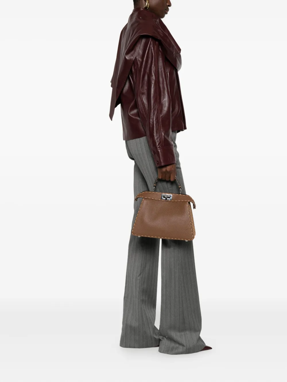 FENDI small Peekaboo ISeeU tote bag - Bruin