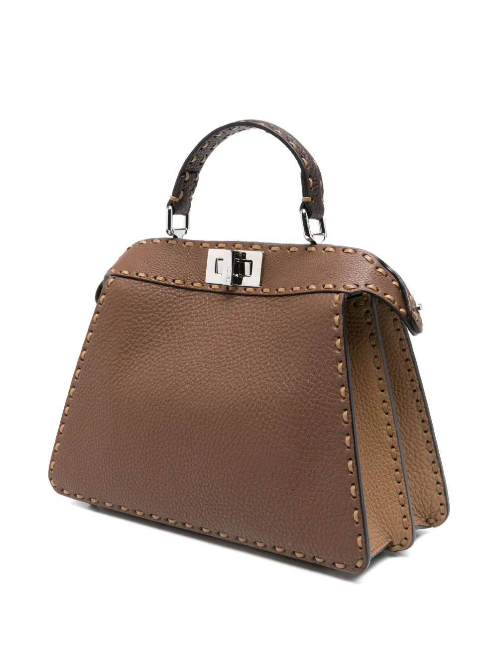 FENDI Peekaboo I See u kleine shopper Bruin