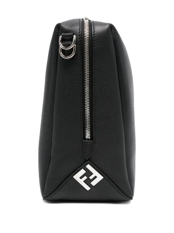 FENDI Large Lui palladium-logo Zip Shoulder Bag | Black | FARFETCH