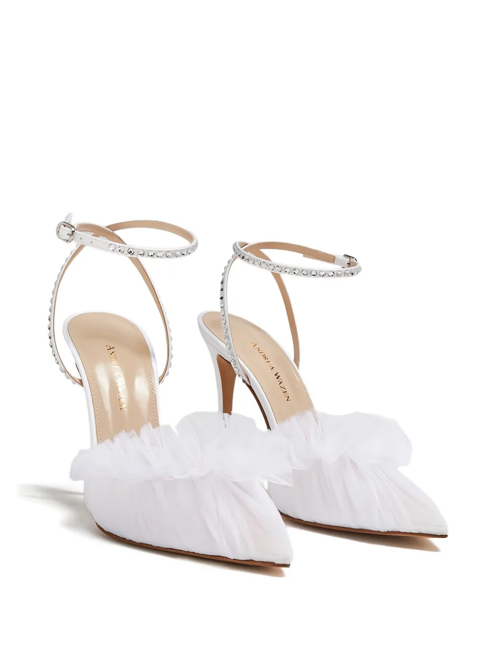 Andrea Wazen  105mm Franca Glitz crystal-embellished ruffle pumps | Heeled Pumps | Image 2