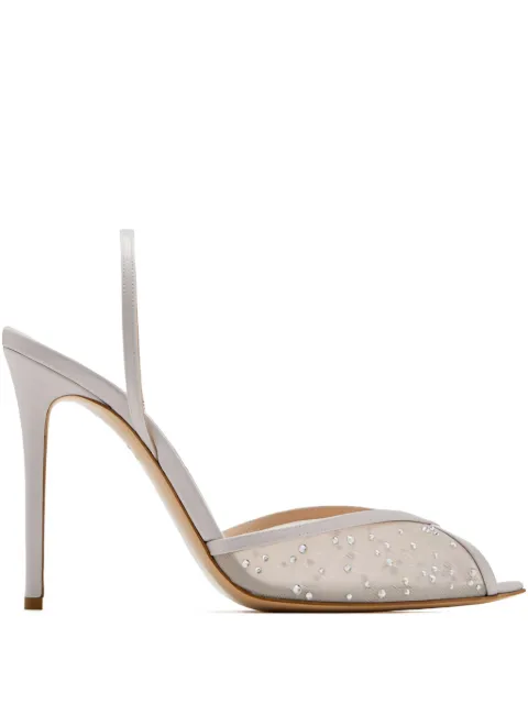 Andrea Wazen  105mm Katy Sling crystal-embellished slingback pumps