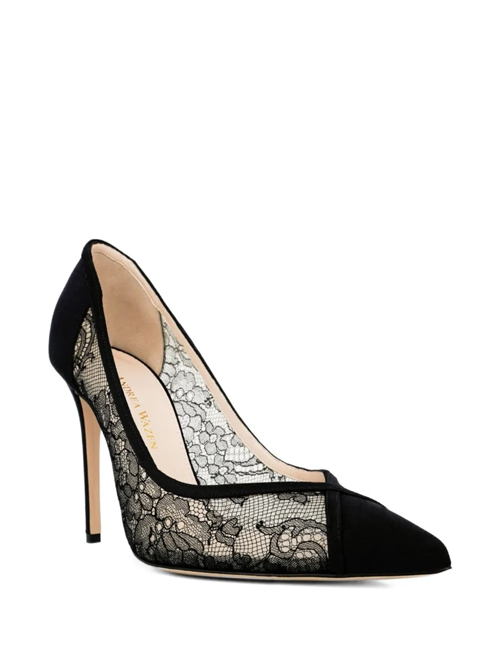 Andrea Wazen  105mm Nora Lace suede pumps | Heeled Pumps | Image 2