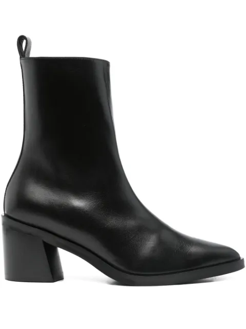 POEVE 70mm leather pointed-toe bootss