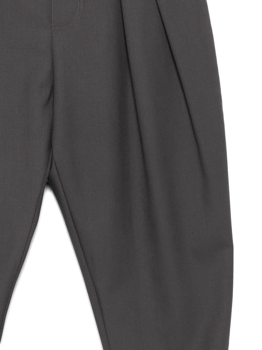 Mordecai Pleated Drawstring Trousers In Gray