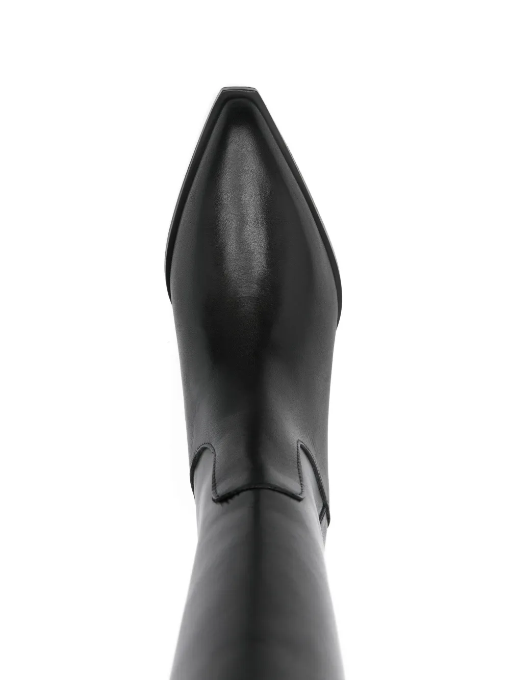 Poeve 45mm Pointed-toe Knee-high Boots In Black