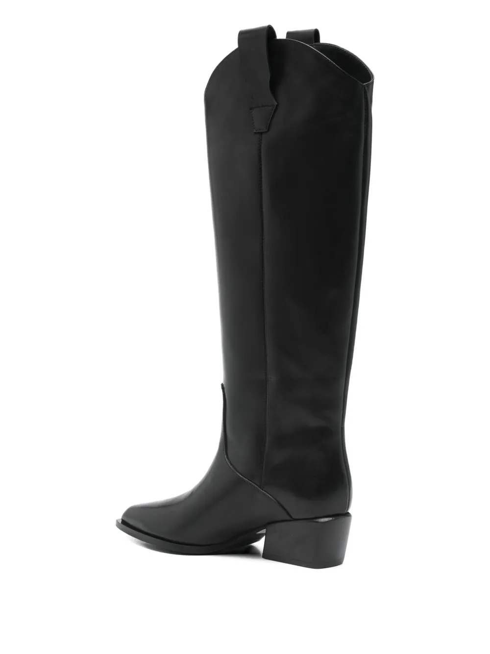 Poeve 45mm Pointed-toe Knee-high Boots In Black