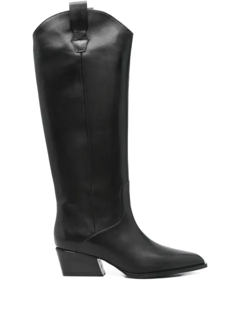 POEVE 45mm pointed-toe knee-high boots