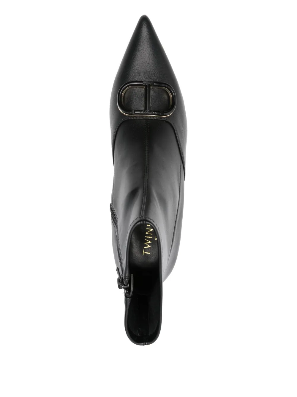 TWINSET 60mm pointed-toe ankle boots Black