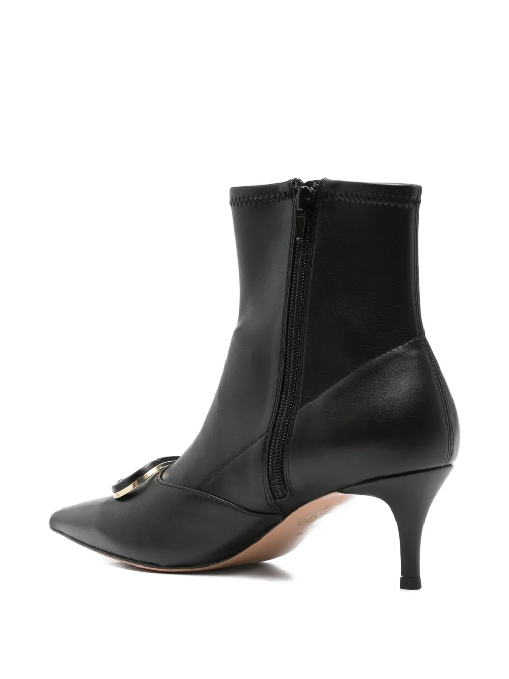 TWINSET 60mm pointed-toe ankle boots Black