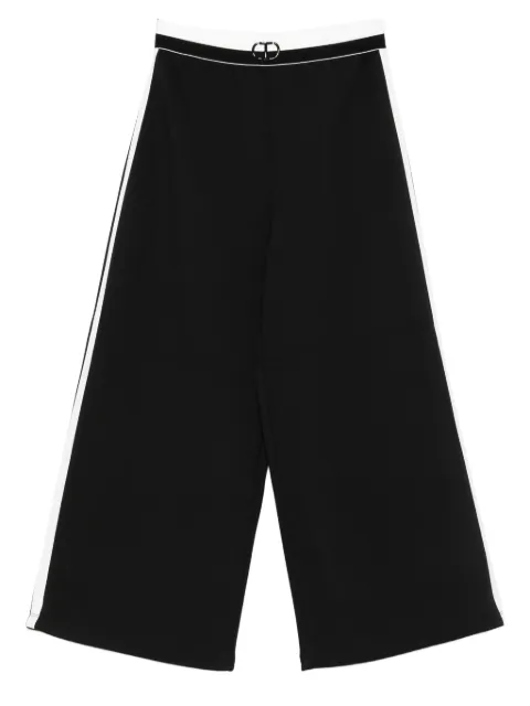 TWINSET Kids Scuba logo-waistband wide-leg trousers