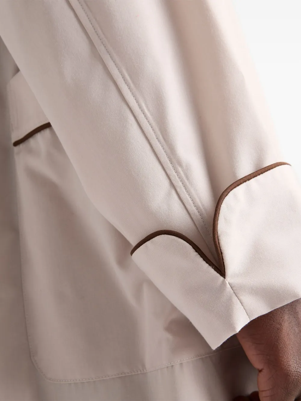 Prada Badjas met opgestikte zak Beige