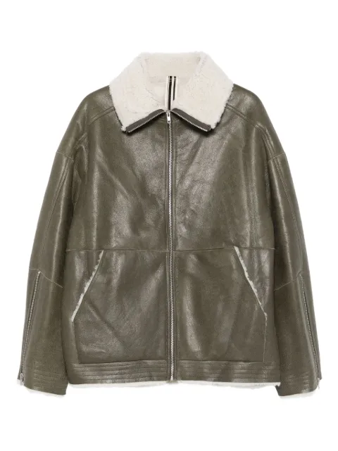 MORDECAI shearling-collared leather jacket