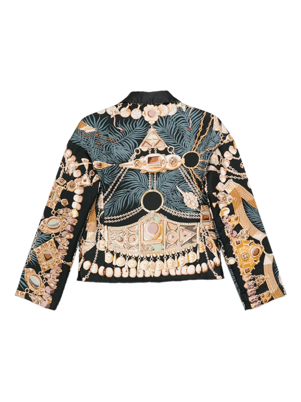 Pre-owned Hermes 2000s Reversible Chain-pattern Jacket In Blue