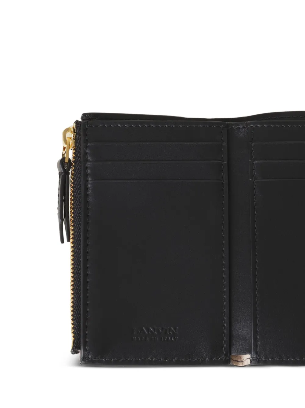 Lanvin Concerto Arpege Leather Wallet In Black