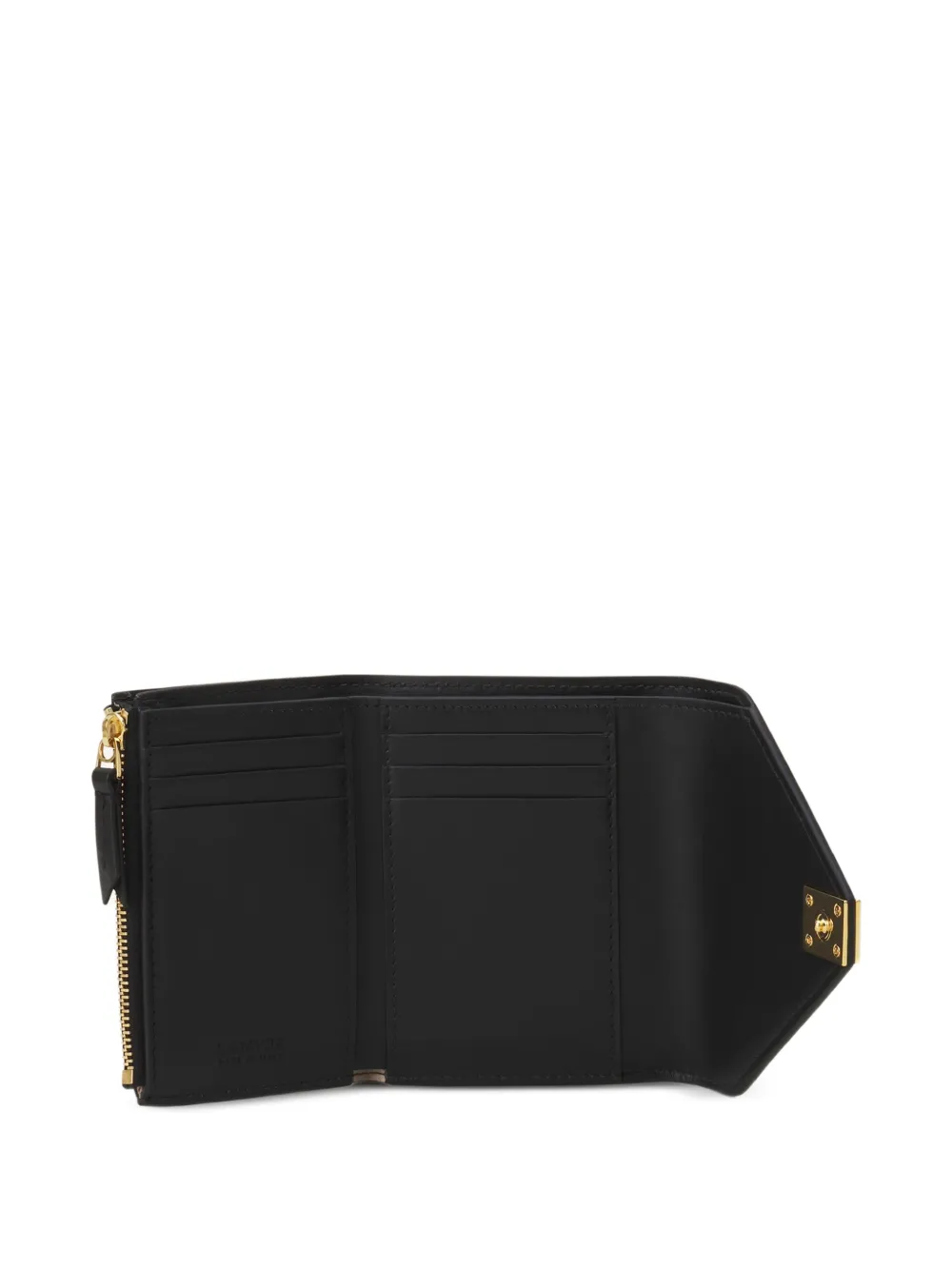 Lanvin Concerto Arpege Leather Wallet In Black
