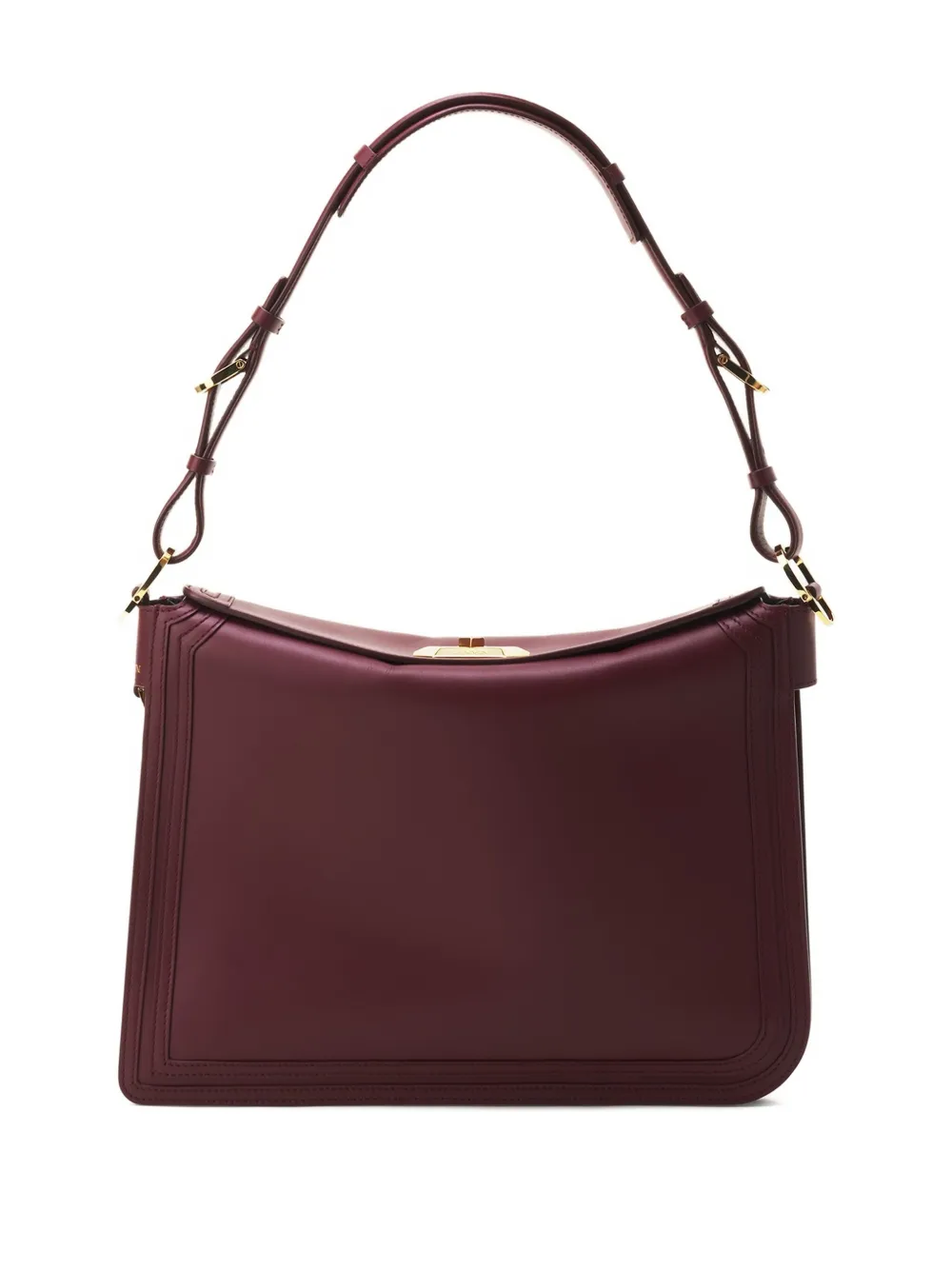 Lanvin Sac Compagnon Leather Shoulder Bag In Red