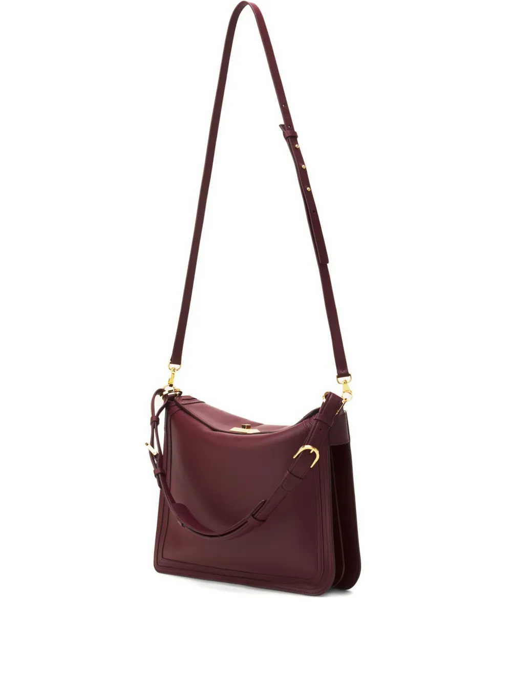 Lanvin Sac Compagnon Leather Shoulder Bag In Red