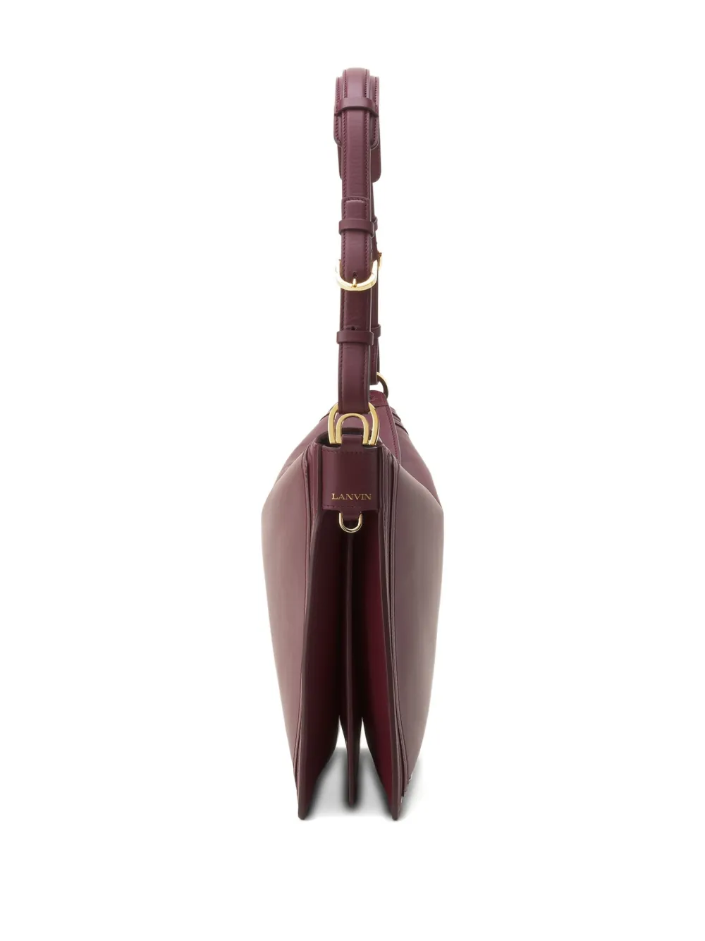 Lanvin Sac Compagnon Leather Shoulder Bag In Red