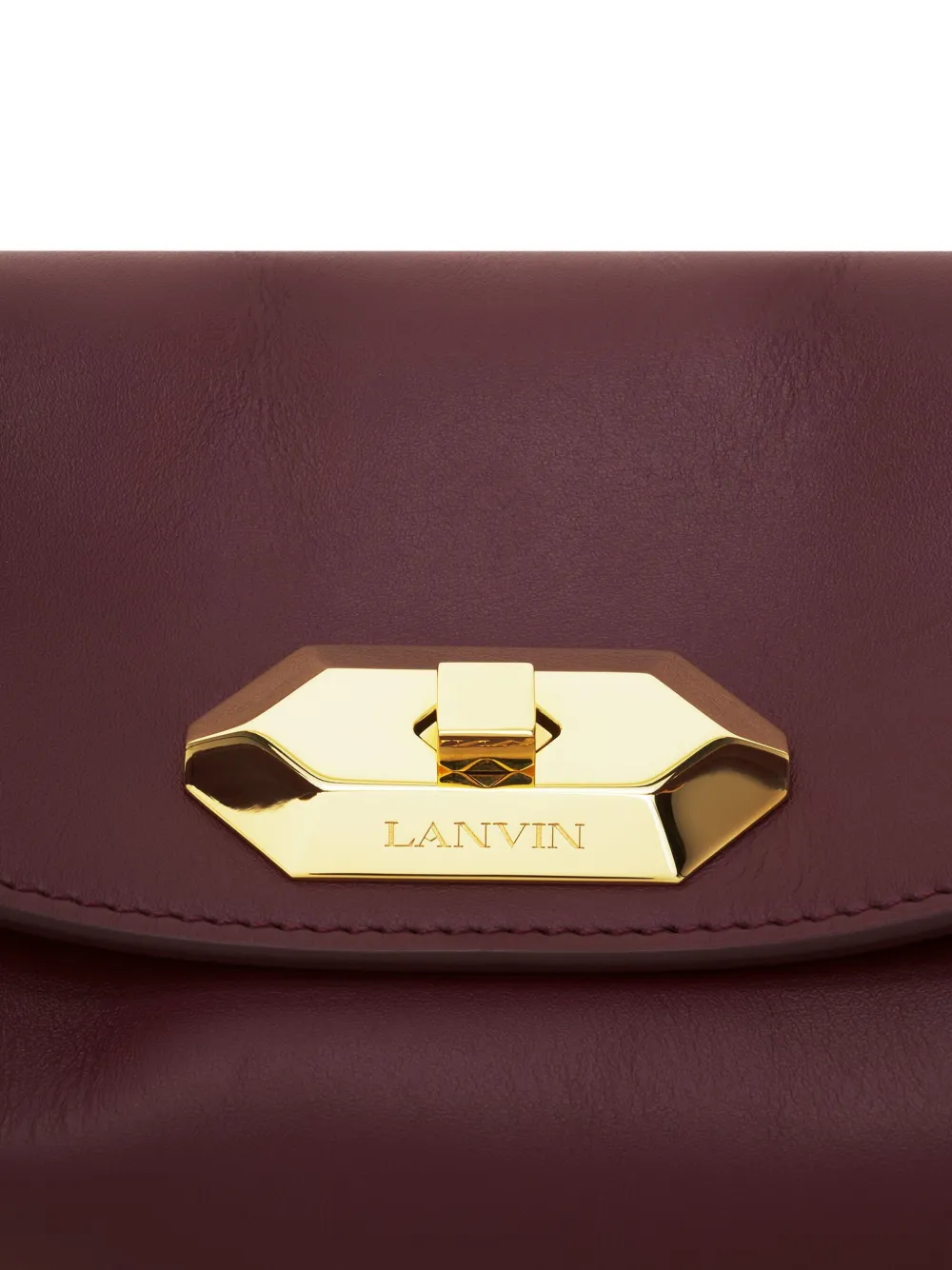 Lanvin Sac Compagnon Leather Shoulder Bag In Red