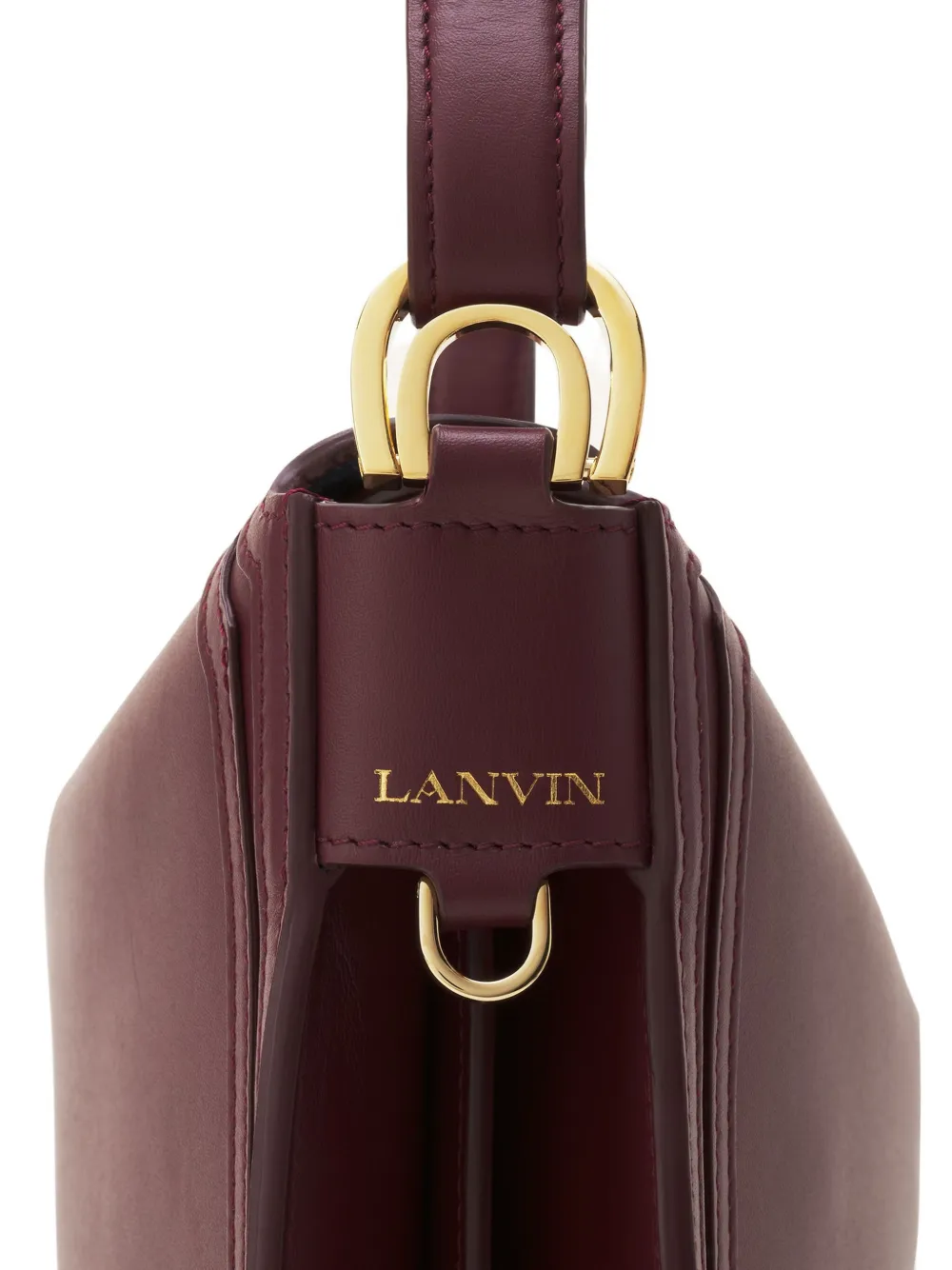 Lanvin Sac Compagnon Leather Shoulder Bag In Red