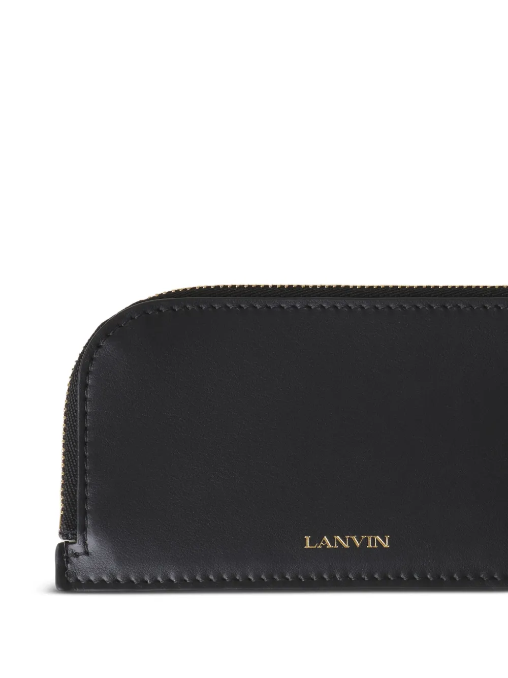 Lanvin Zip-around Leather Wallet In Black