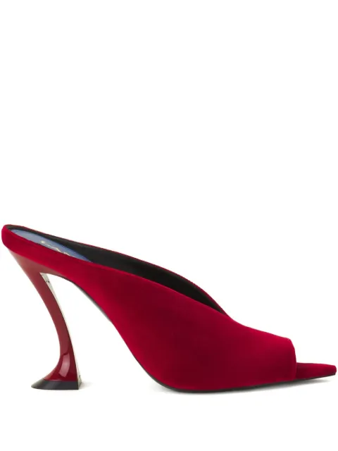 Lanvin Midnight Step sculpted-heel peep-toe mules