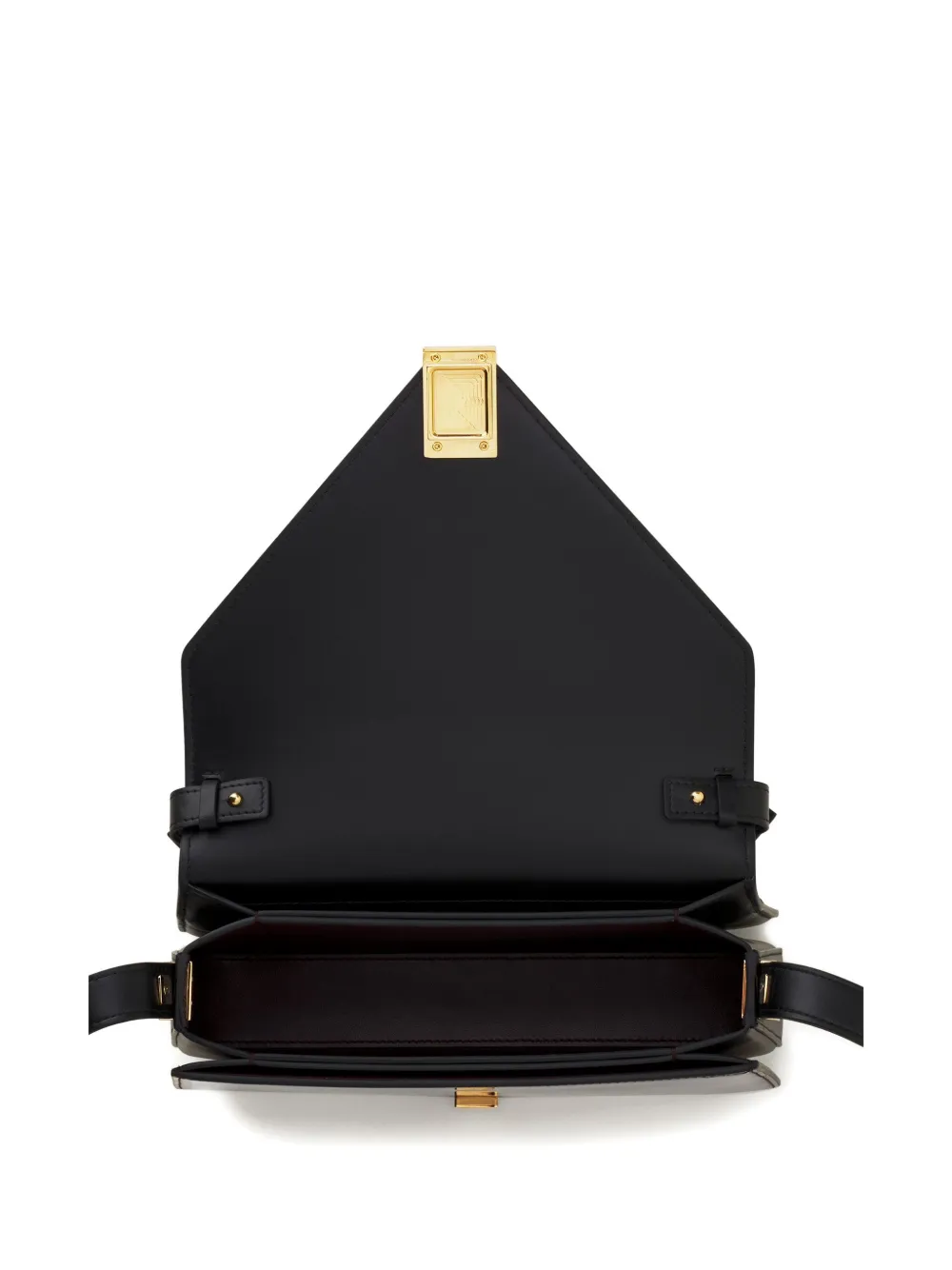 Lanvin Kleine Concerto Arpège leren crossbodytas met omslag Zwart