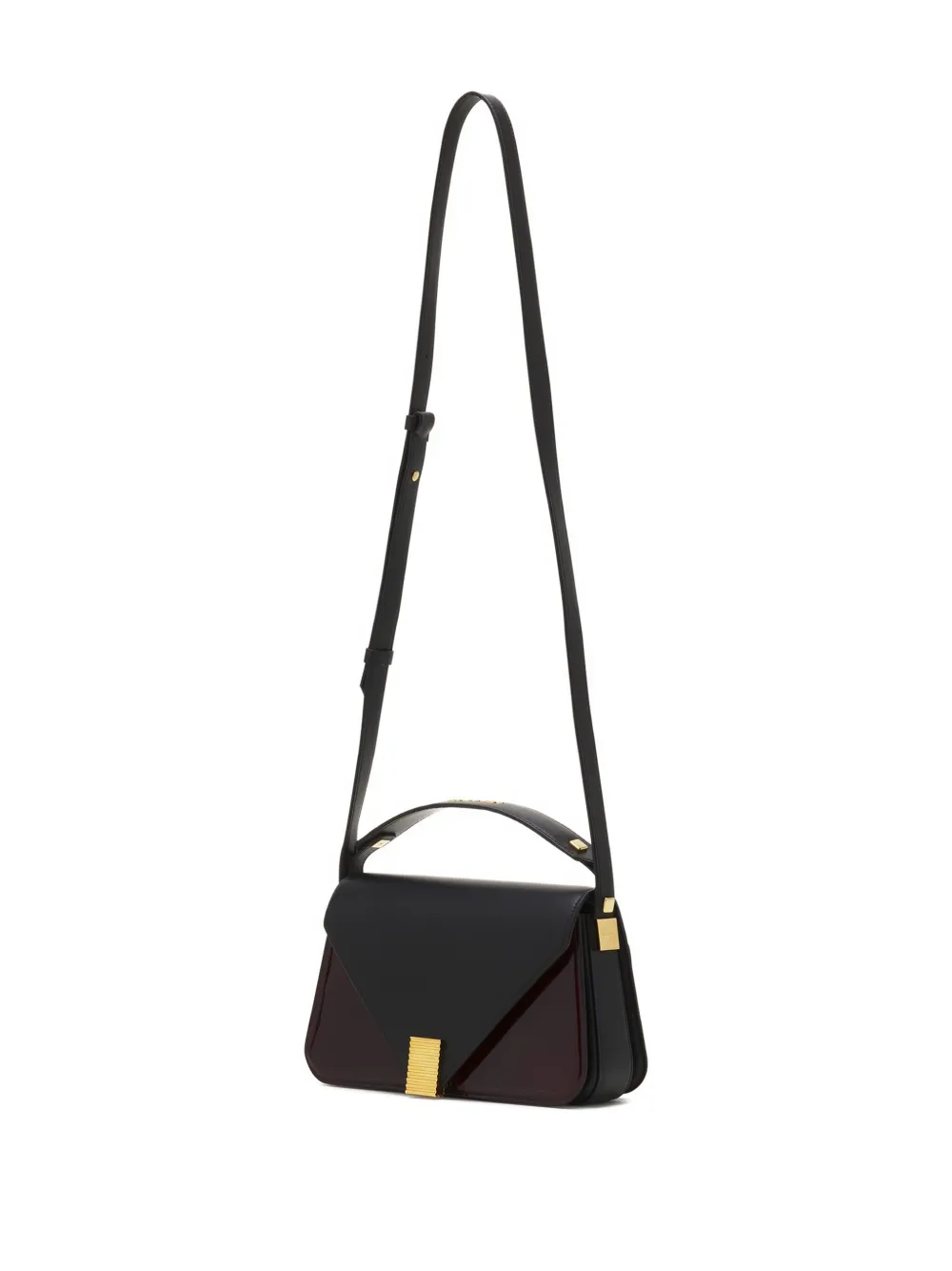 Lanvin Kleine Concerto Arpège leren crossbodytas met omslag Zwart