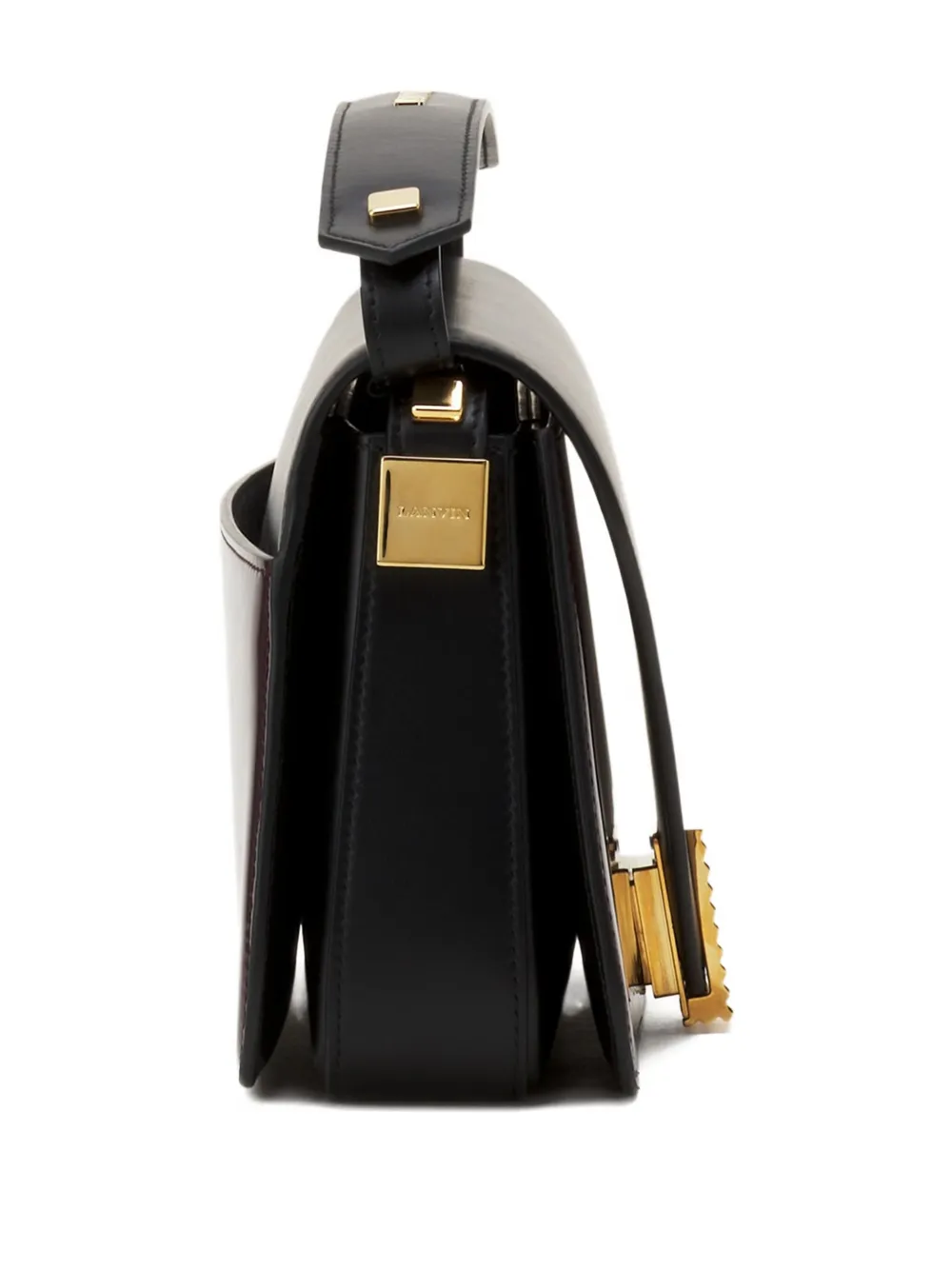 Lanvin Kleine Concerto Arpège leren crossbodytas met omslag Zwart